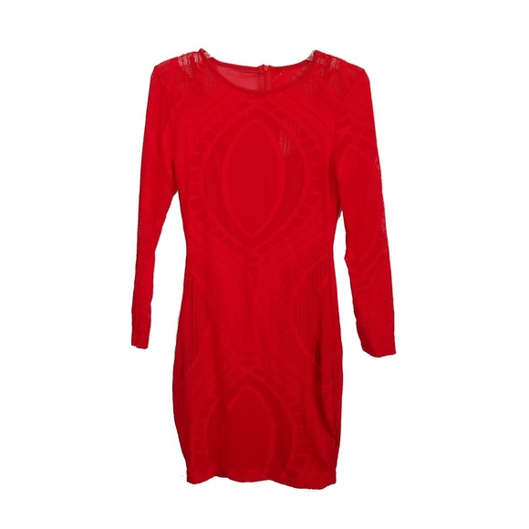 -NEW- Boutique Bodycon stretchy red club dress - Picture 7 of 8